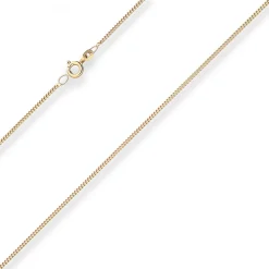 1,4mm Panzerkette Goldkette Collier Halskette aus 333 Gold Gelbgold 38cm