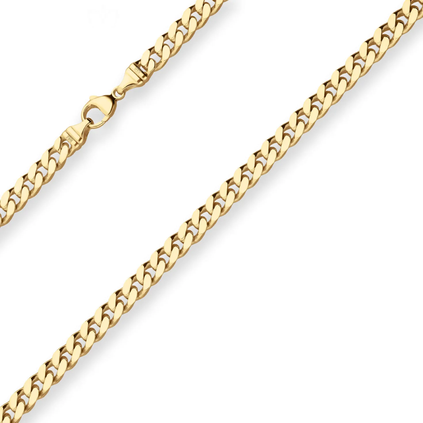5,4mm Panzerkette Goldkette Collier Halskette aus 585 Gold Gelbgold 50cm
