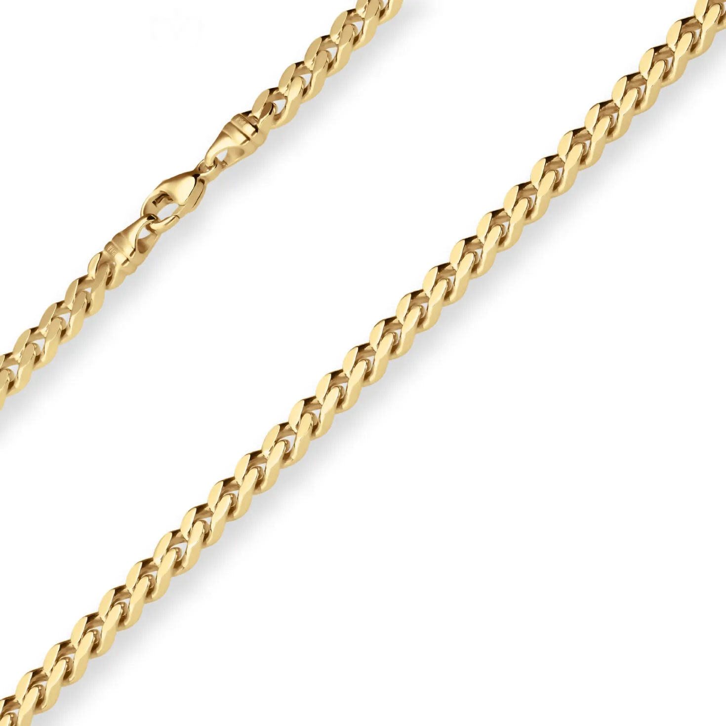 5,4mm Panzerkette Goldkette Collier Halskette aus 585 Gold Gelbgold 50cm