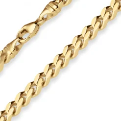 5,4mm Panzerkette Goldkette Collier Halskette aus 585 Gold Gelbgold 50cm