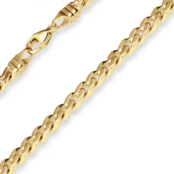 6,3mm Panzerkette Goldkette Collier Halskette aus 333 Gold Gelbgold 60cm