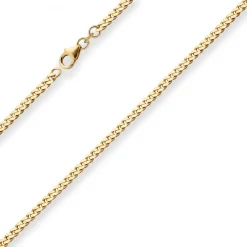 3,4mm Panzerkette Goldkette Collier Halskette aus 333 Gold Gelbgold 45cm