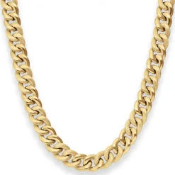 10mm Panzerkette Goldkette Collier Halskette aus 585 Gold Gelbgold 45cm