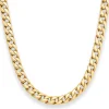 7,6mm Panzerkette Goldkette Collier Halskette aus 585 Gold Gelbgold 55cm