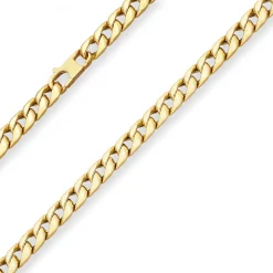 7,6mm Panzerkette Goldkette Collier Halskette aus 585 Gold Gelbgold 55cm