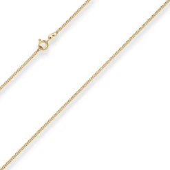 1,6mm Panzerkette Goldkette Collier Halskette aus 585 Gold Gelbgold 38cm