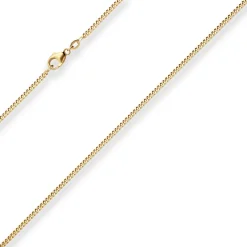2,1mm Panzerkette Goldkette Collier Halskette aus 375 Gold Gelbgold 50cm