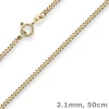 2,1mm Panzerkette Goldkette Collier Halskette aus 333 Gold Gelbgold 50cm