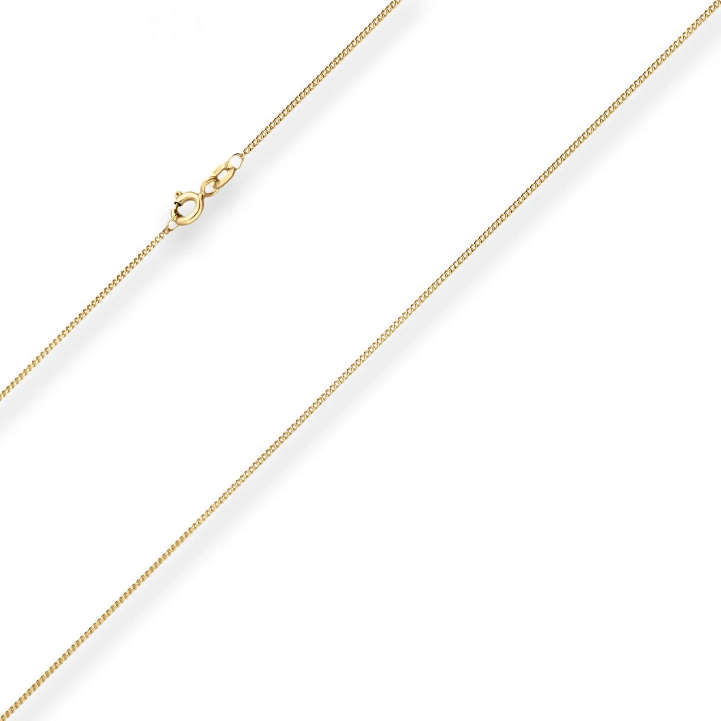 1,1mm Panzerkette Goldkette Collier Halskette aus 375 Gold Gelbgold 40cm
