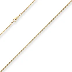 1,7mm Panzerkette Goldkette Collier Halskette aus 750 Gold Gelbgold 36cm