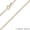 1,4mm Panzerkette Goldkette Collier Halskette aus 375 Gold Gelbgold 55cm