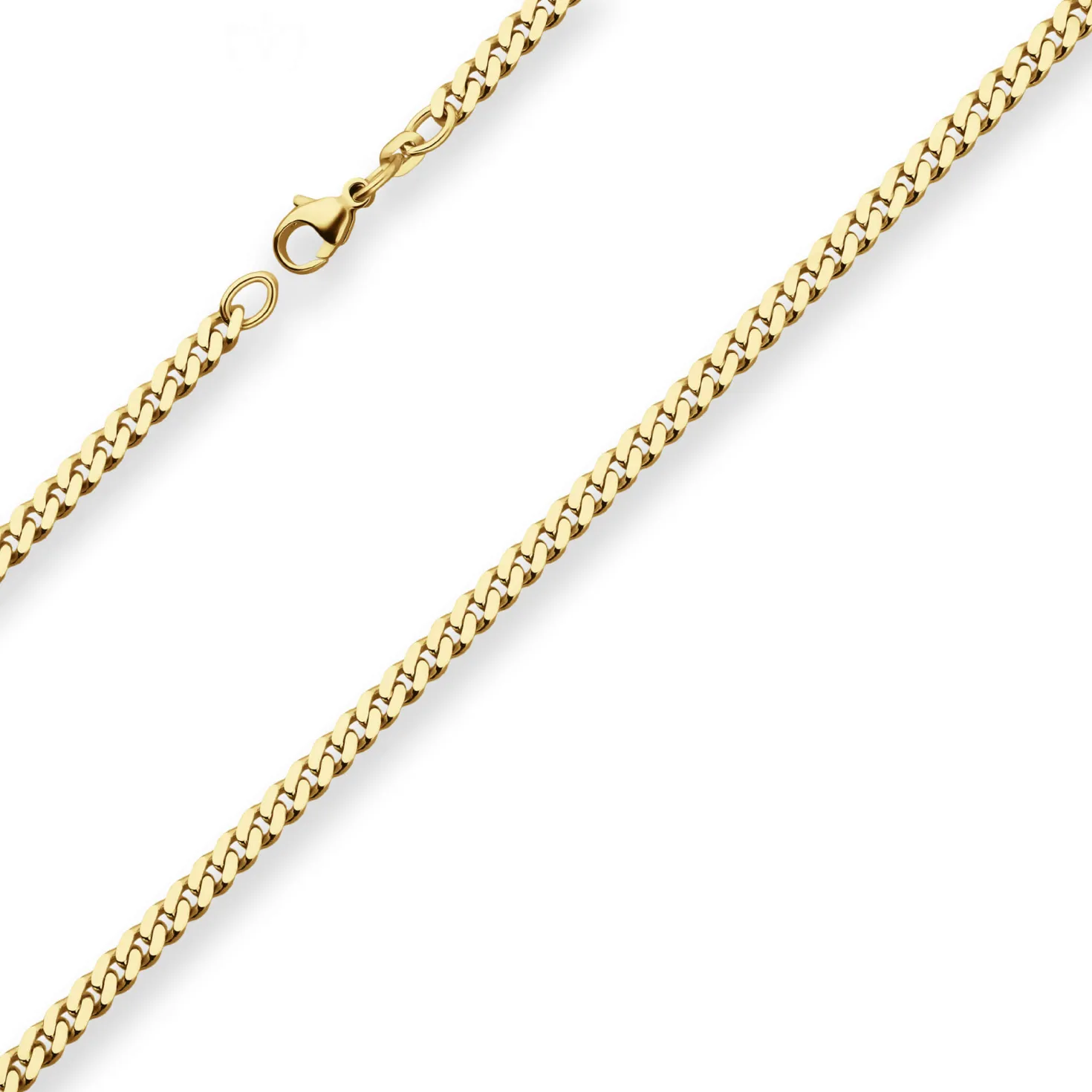 4,1mm Panzerkette Goldkette Collier Halskette aus 585 Gold Gelbgold 55cm