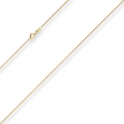 1,1mm Panzerkette Goldkette Collier Halskette aus 333 Gold Gelbgold 34cm