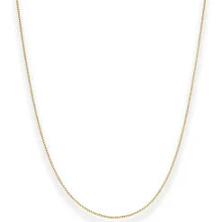 1,1mm Panzerkette Goldkette Collier Halskette aus 333 Gold Gelbgold 34cm