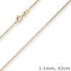 1,1mm Panzerkette Goldkette Collier Halskette aus 333 Gold Gelbgold 42cm