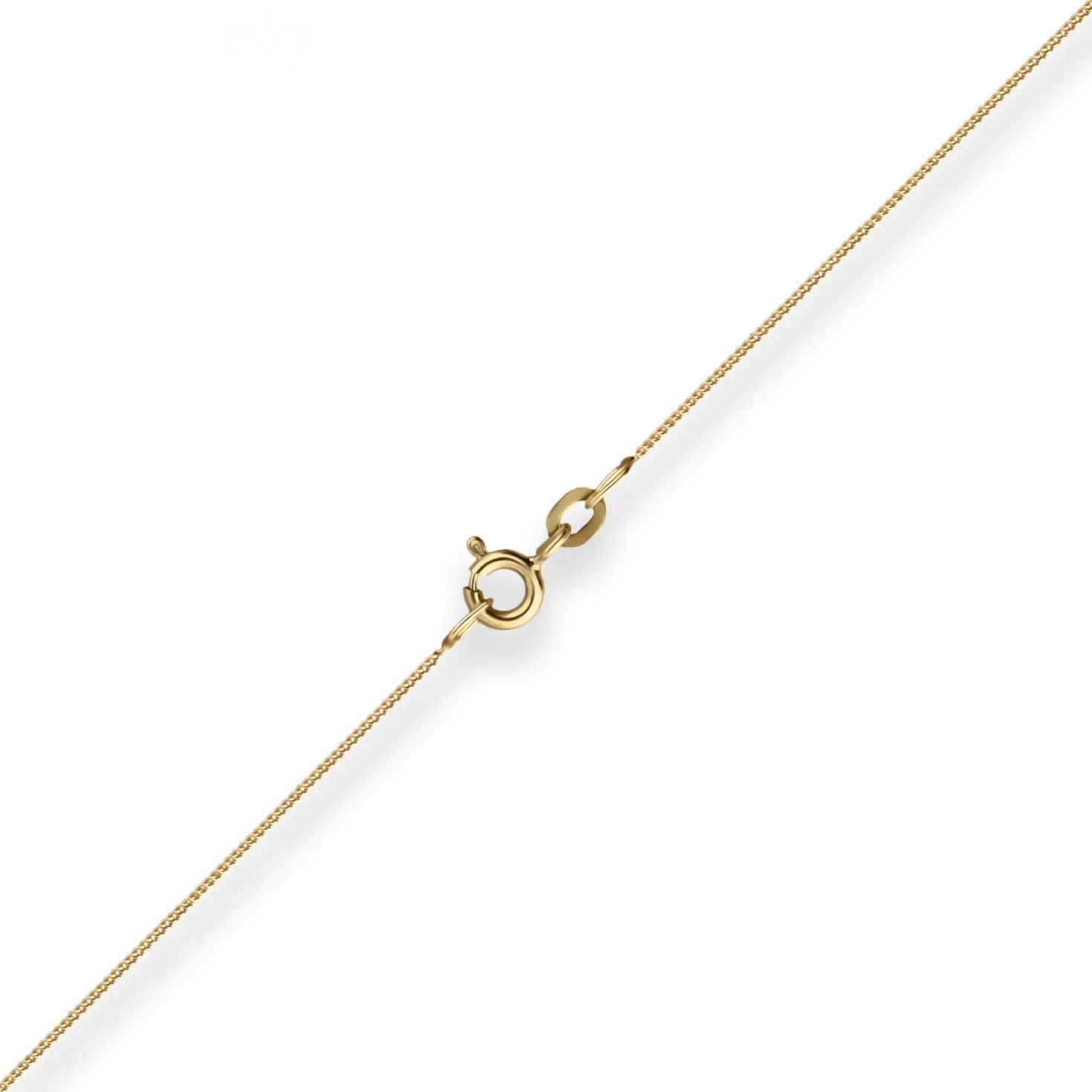 0,8mm Panzerkette Goldkette Collier Halskette aus 585 Gold Gelbgold 36cm