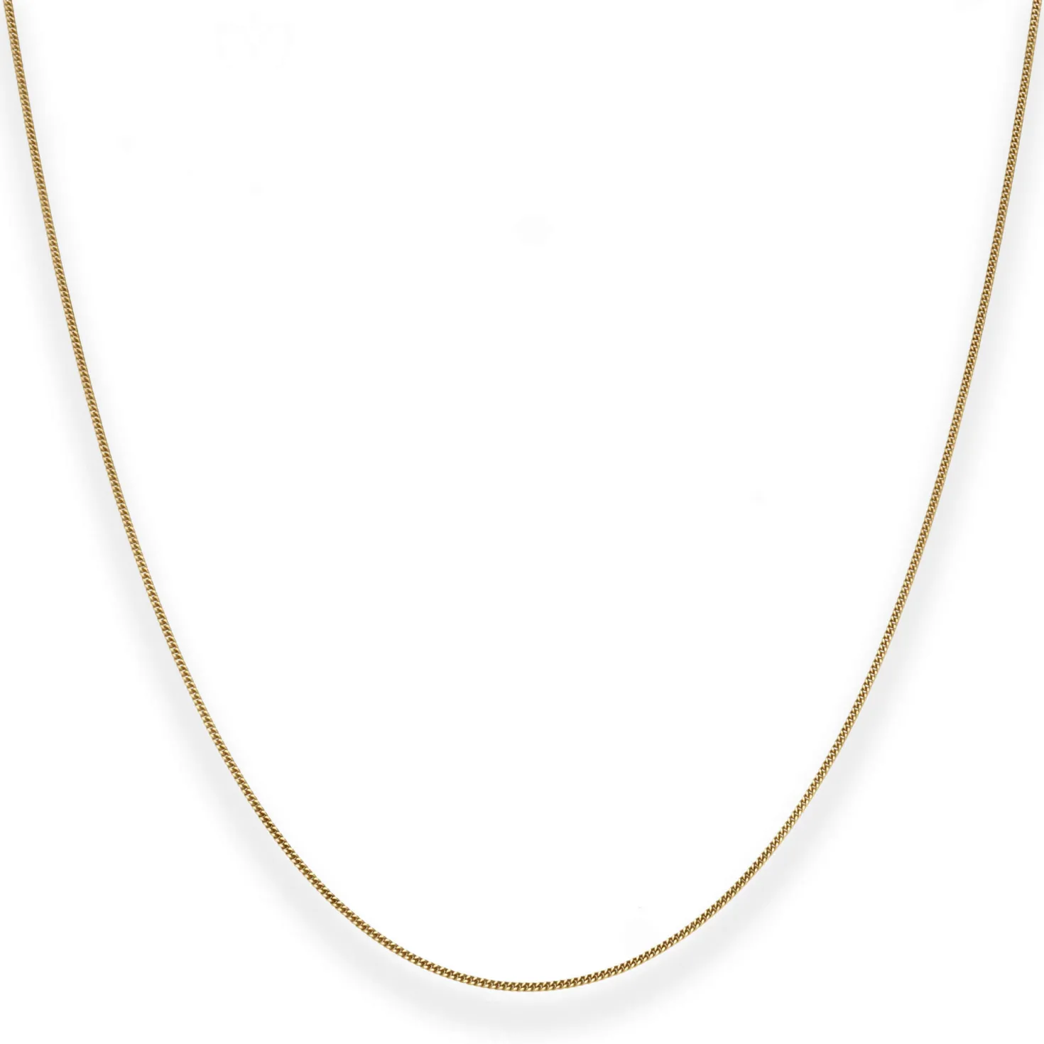 0,8mm Panzerkette Goldkette Collier Halskette aus 585 Gold Gelbgold 36cm
