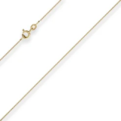 0,8mm Panzerkette Goldkette Collier Halskette aus 585 Gold Gelbgold 36cm