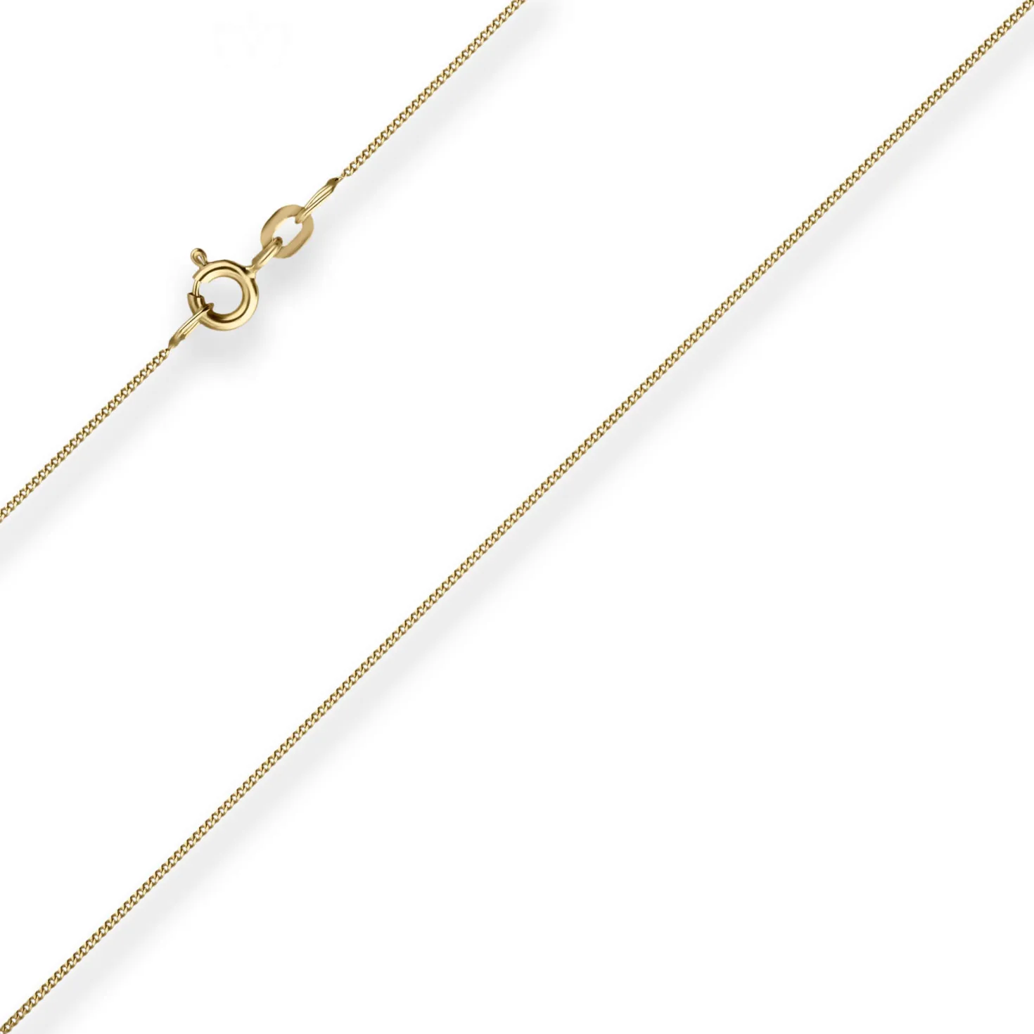 0,8mm Panzerkette Goldkette Collier Halskette aus 585 Gold Gelbgold 36cm