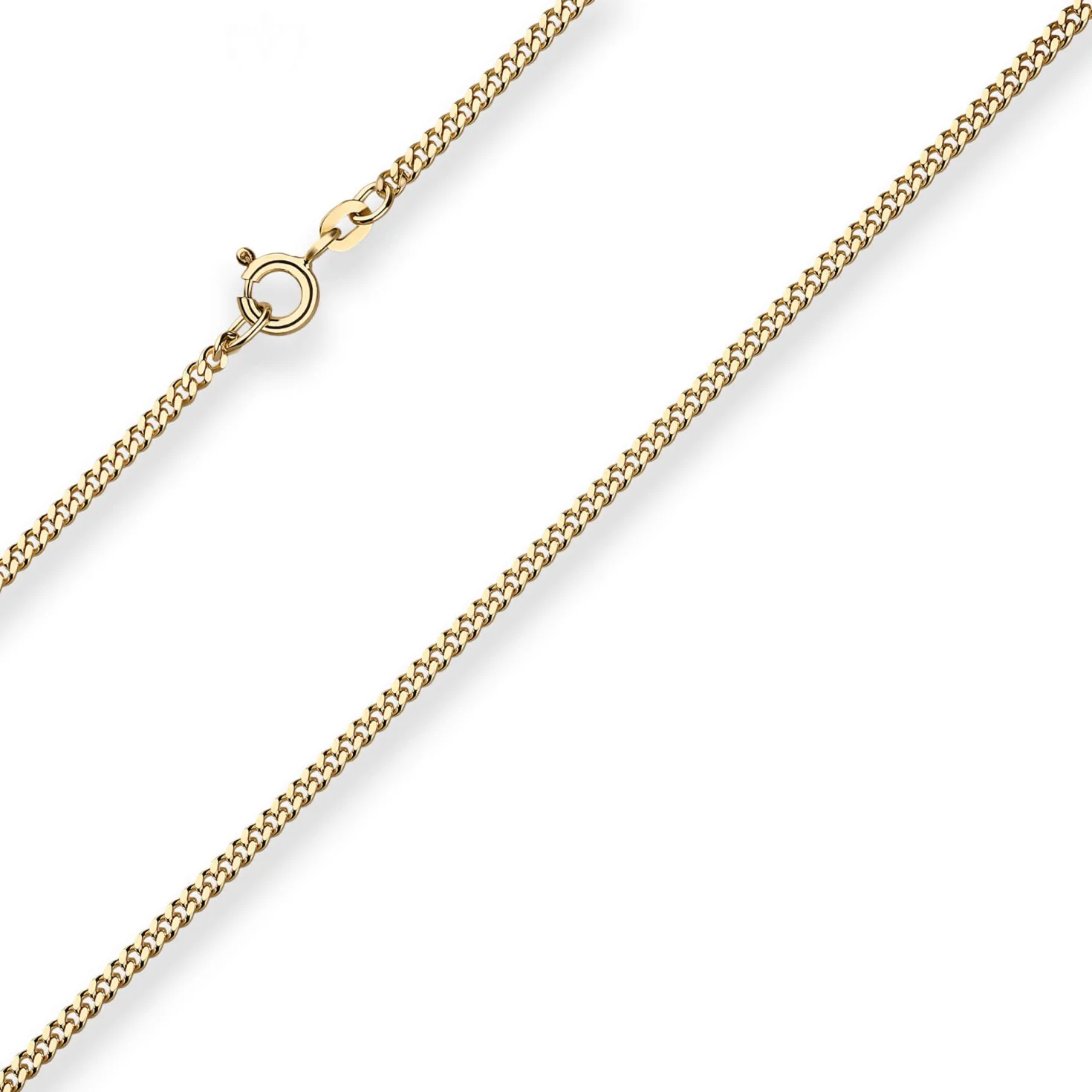 2,1mm Panzerkette Goldkette Collier Halskette aus 333 Gold Gelbgold 38cm