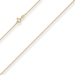 1,2mm Panzerkette Goldkette Collier Halskette aus 333 Gold Gelbgold 36cm