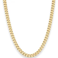 5,4mm Panzerkette Goldkette Collier Halskette aus 585 Gold Gelbgold 50cm