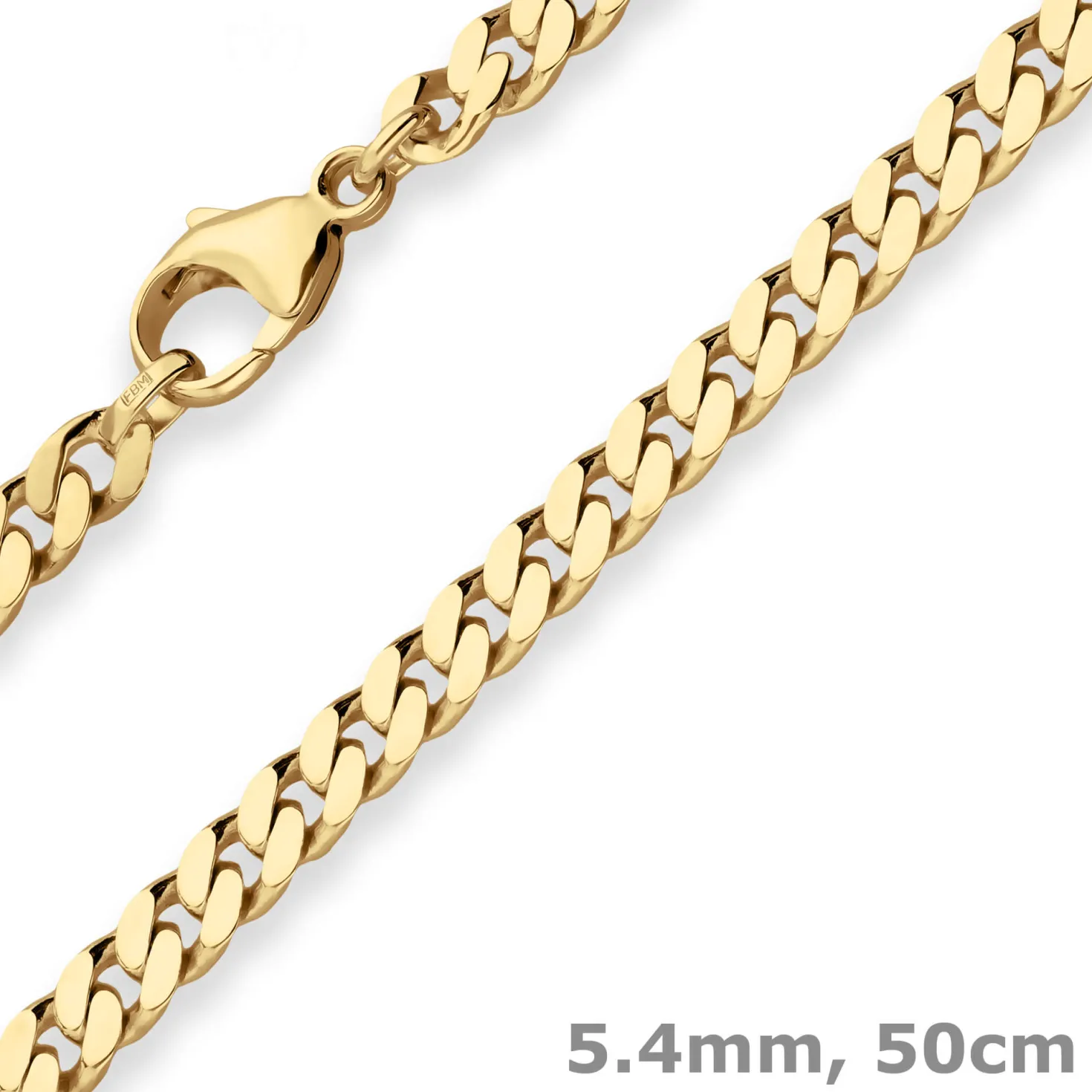 5,4mm Panzerkette Goldkette Collier Halskette aus 585 Gold Gelbgold 50cm