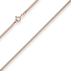 2,1mm Panzerkette Goldkette Collier Halskette aus 585 Gold Rotgold 45cm