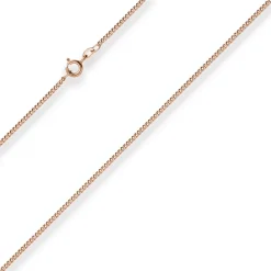 1,7mm Panzerkette Goldkette Collier Halskette aus 585 Gold Rotgold 50cm