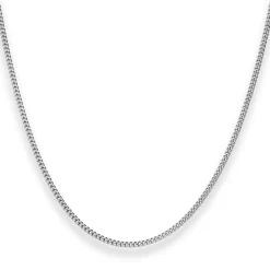 1,7mm Panzerkette Goldkette Collier Halskette aus 750 Gold Weißgold 50cm