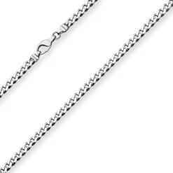 4,2mm Panzerkette Goldkette Collier Halskette aus 585 Gold Weißgold 70cm