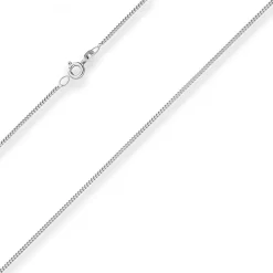1,4mm Panzerkette Goldkette Collier Halskette aus 585 Gold Weißgold 60cm