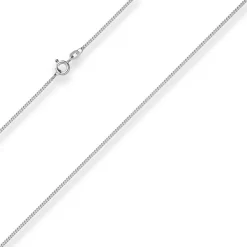 1,2mm Panzerkette Goldkette Collier Halskette aus 585 Gold Weißgold 42cm