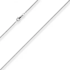 1,4mm Panzerkette Goldkette Collier Halskette aus 750 Gold Weißgold 38cm