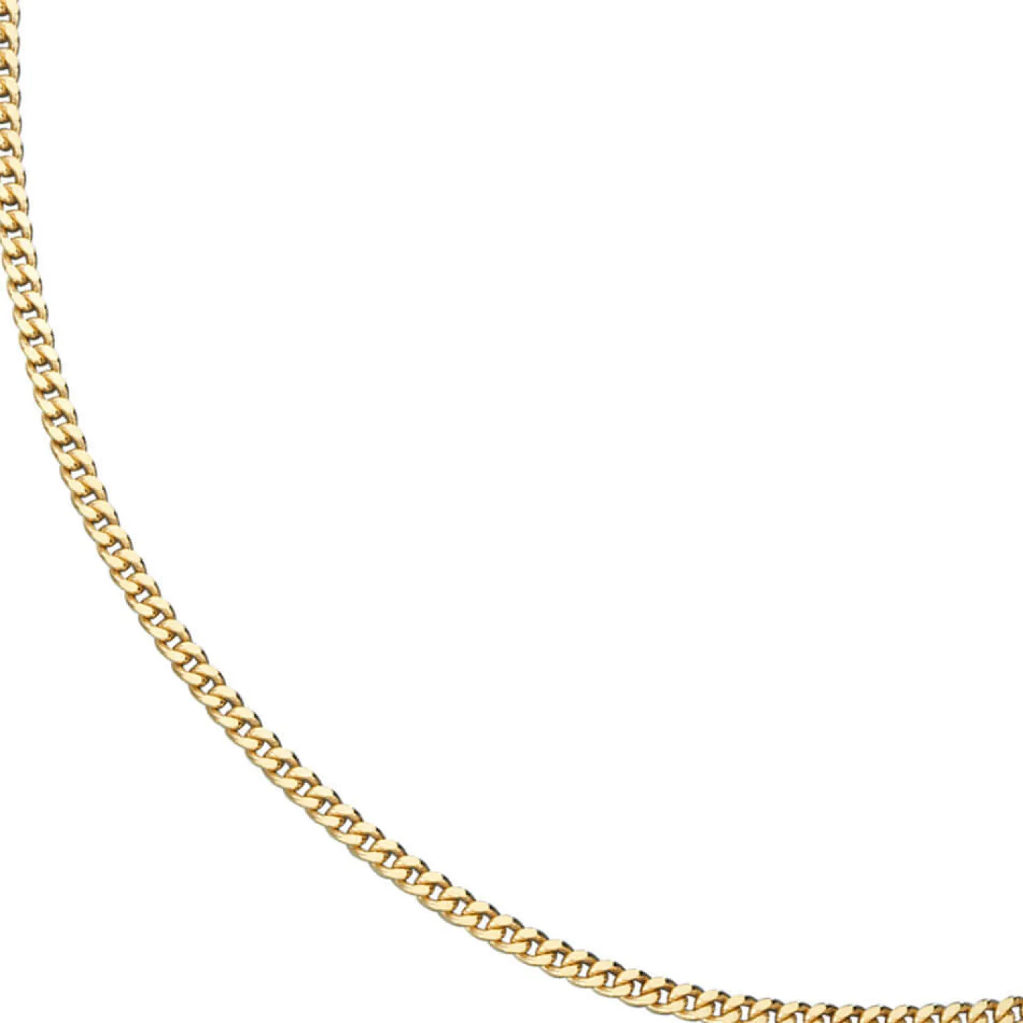 2,6mm Panzerkette Goldkette Kette, 333 Gold Gelbgold, Unisex, 60cm