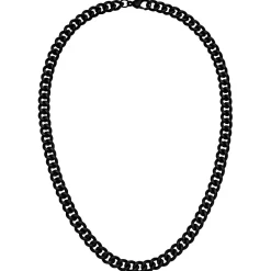 9,2mm Panzer-Kette Halskette aus Edelstahl schwarz beschichtet 55cm für Herren