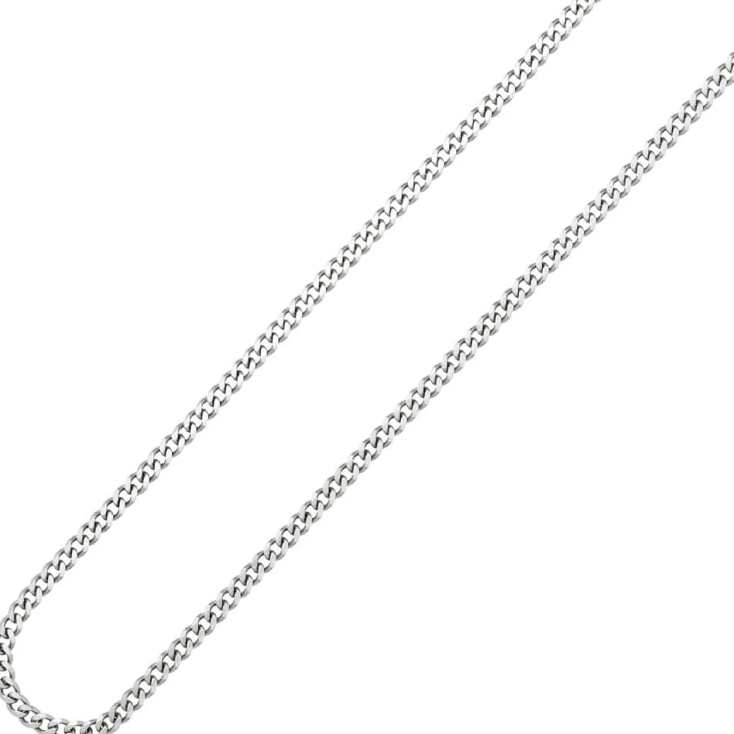 3,6mm Panzerkette Halskette Collier aus 925 Silber rhodiniert 45cm