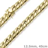 12,5mm Panzerkette Halskette Collier 585 Gold Gelbgold mit Kastenschloss 45cm