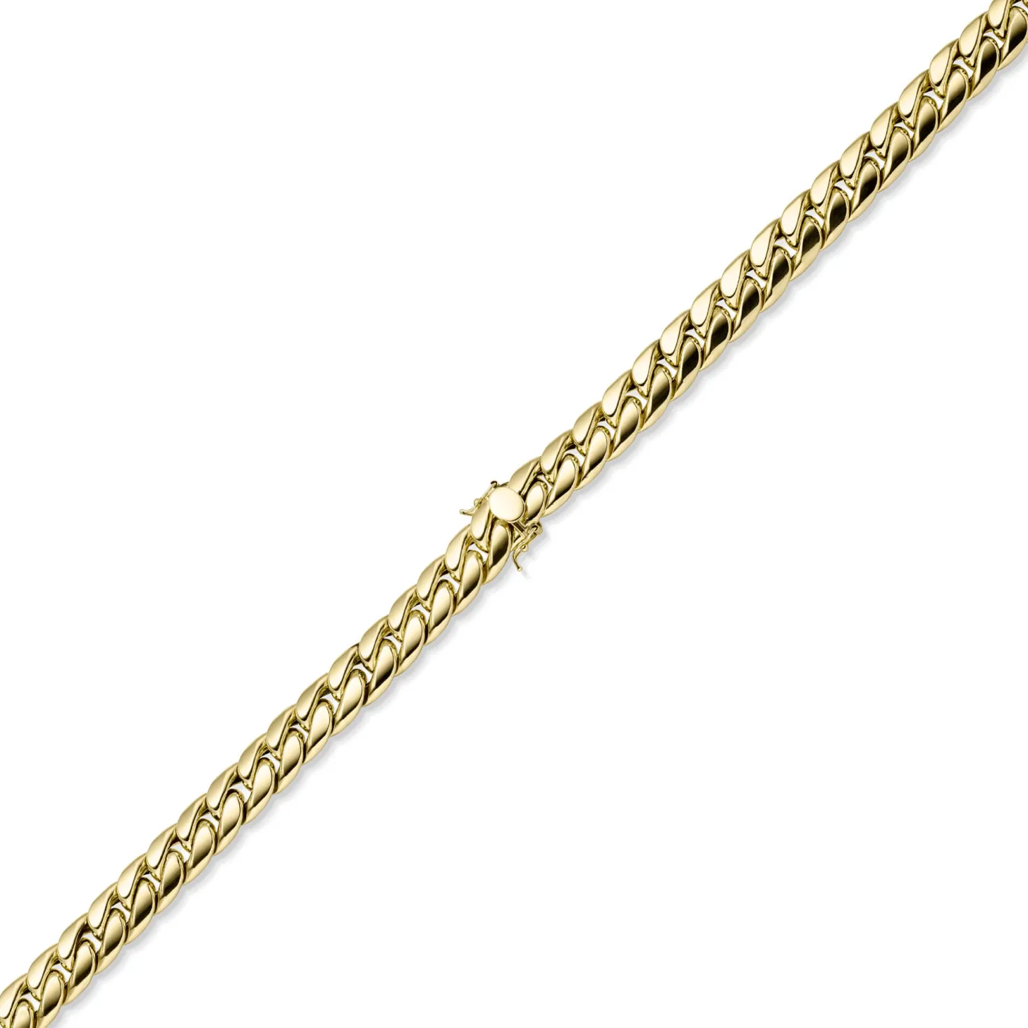 12,5mm Panzerkette Halskette Collier 585 Gold Gelbgold mit Kastenschloss 45cm