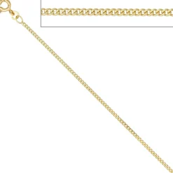1,7mm Panzerkette Halskette Collier Goldkette 333 Gelbgold Gold 38cm