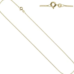 1,7mm Panzerkette Halskette Collier Goldkette 333 Gelbgold Gold 40cm