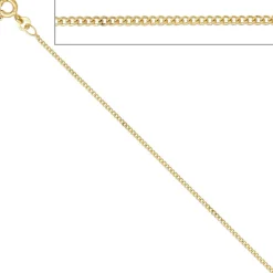 1,3mm Panzerkette Halskette Collier Goldkette 333 Gelbgold Gold 36cm