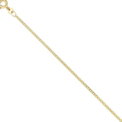 1,7mm Panzerkette Halskette Collier Goldkette 585 Gelbgold Gold 45cm