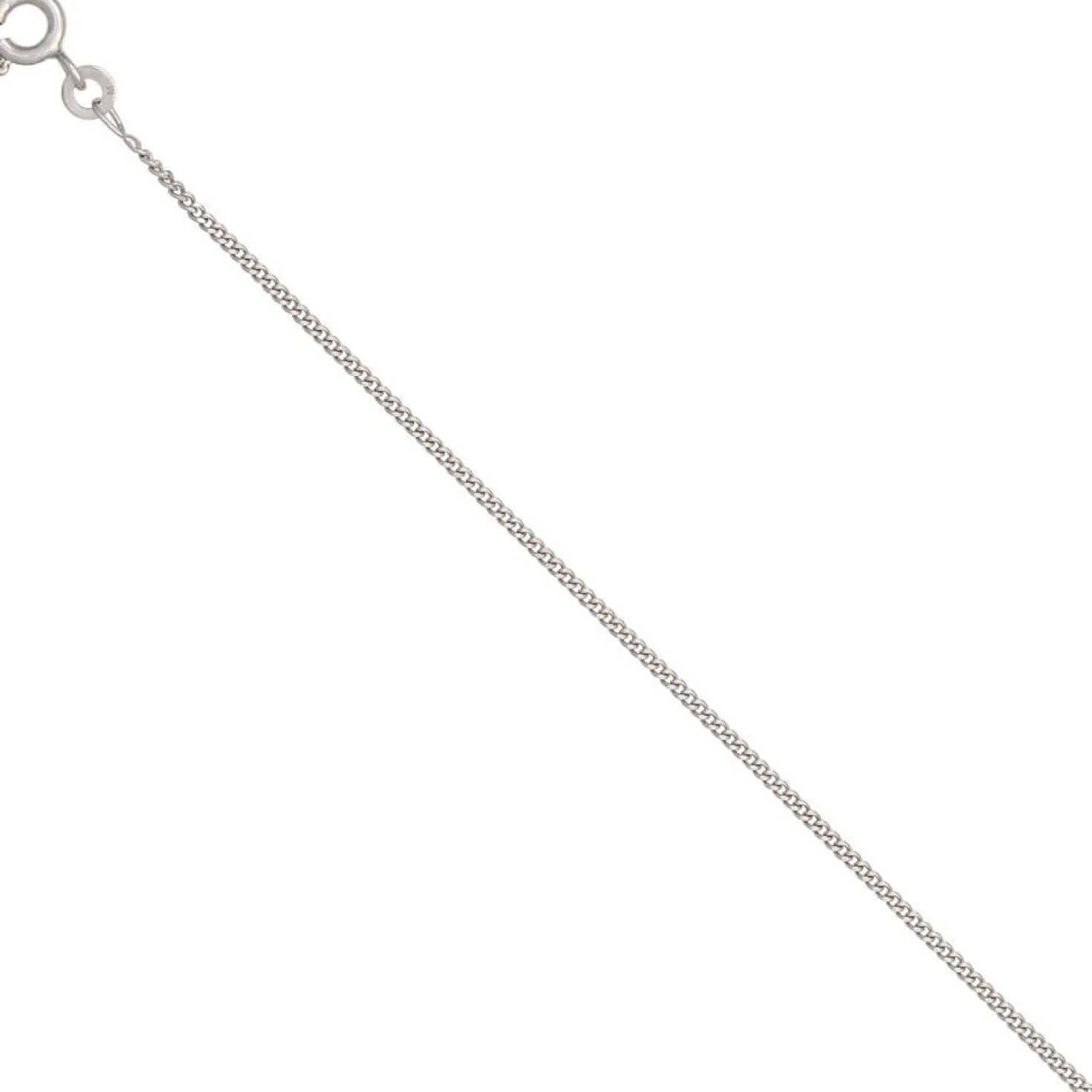 1,3mm Panzerkette Halskette Collier Goldkette 333 Gold Weißgold 36cm