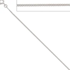 1,3mm Panzerkette Halskette Collier Goldkette 333 Gold Weißgold 36cm