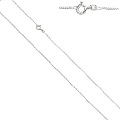 1,7mm Panzerkette Halskette Collier Goldkette 585 Gold Weißgold 36cm