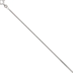 1,7mm Panzerkette Halskette Collier Goldkette 585 Gold Weißgold 36cm