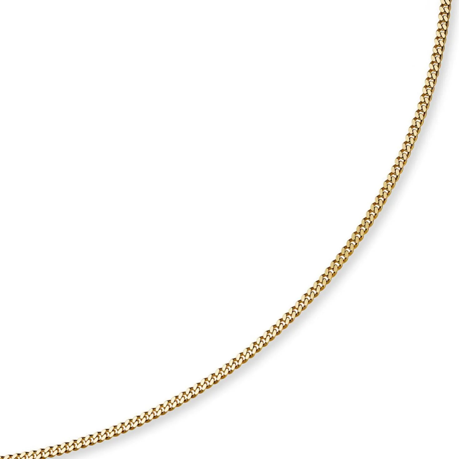 2,5mm Panzerkette Kette Collier aus 585 Gold Gelbgold, Goldkette, 45cm