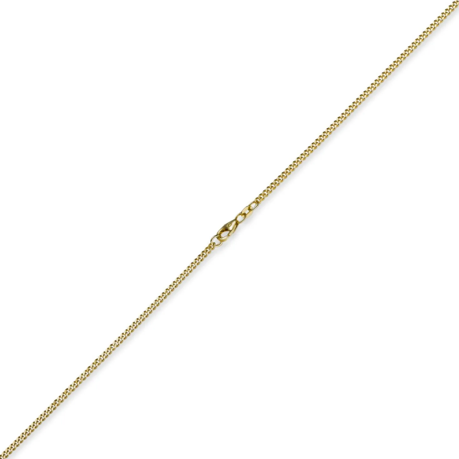 2mm Panzerkette Kette Collier aus 585 Gold Gelbgold, Goldkette, 55cm