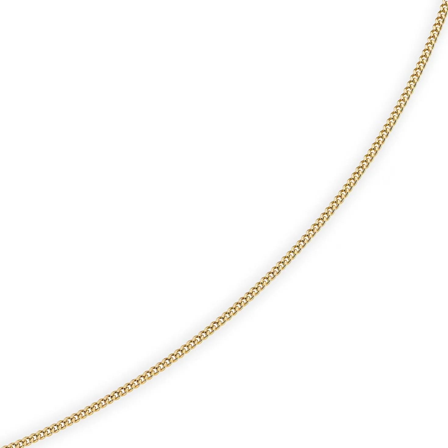 1,5mm Panzerkette Kette Collier aus 585 Gold Gelbgold, Goldkette, 50cm